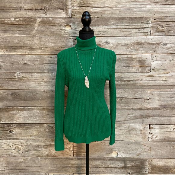 💚Emerald Green Talbots Turtleneck💚 - Picture 4 of 7